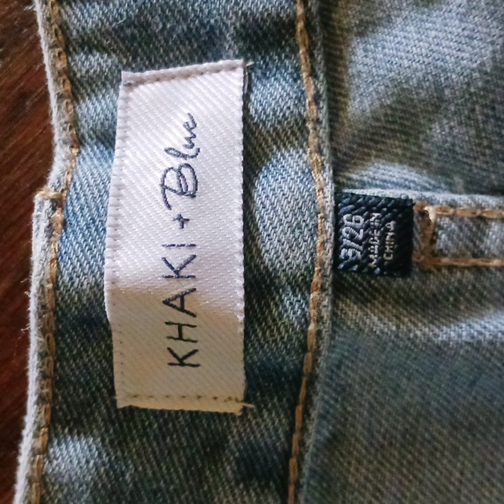 Khaki and blue jeans size 3/26
